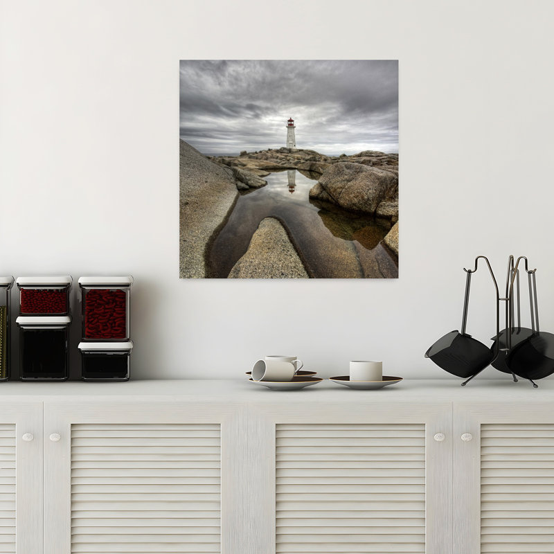 Art mural de paysage côtier paisible serein Moody, H 18 po x l 18 po