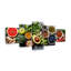 Ensemble de 5 aliments sains sur toile-1172282511