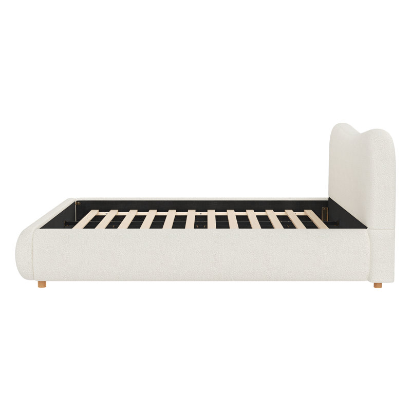 Lit plateforme tapissier Aurelia, Très grand