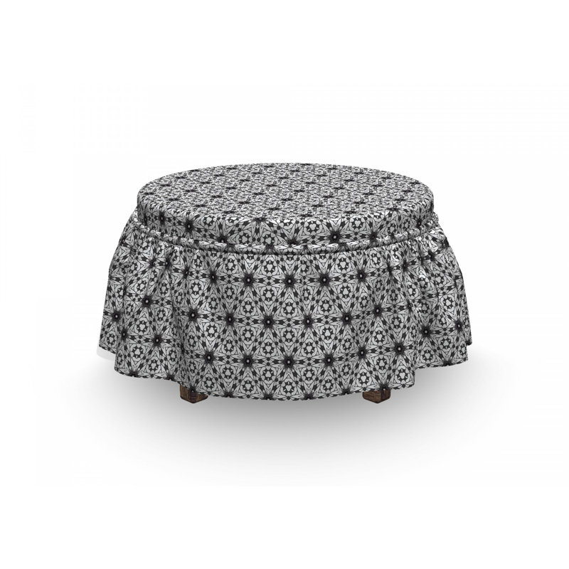 Housse pour repose-pieds art floral boho