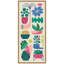 «Retro Bright Floral and Succulent Tall Narrow» par Rachel Lee, 3 oiseaux, reproduction d'art sur toile encadrée