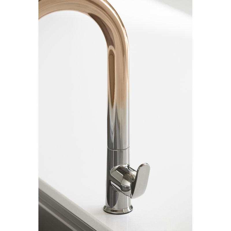 Sensate Pull-Down Touchless Single Handle Kitchen Faucet, Titanium/Rose Gold