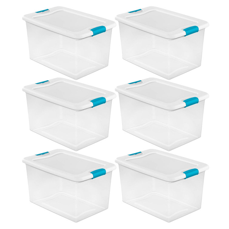 Sterilite 56 Quart Clear Plastic Storage Container Box w/ Latching