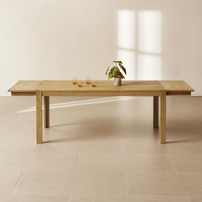 Logan Solid Wood 104" Extendable Dining Table, 29.9"H x 103.9"L x 31.5"W