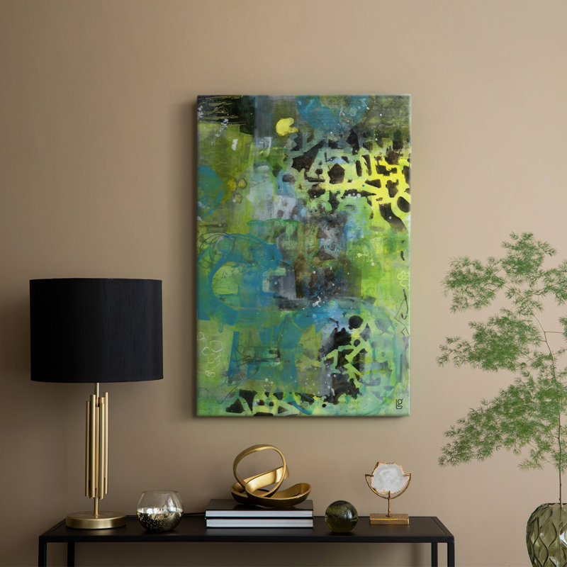 Alphabet soupe abstraite - galerie Cavas sur mesure, H 36 po x l 24 po
