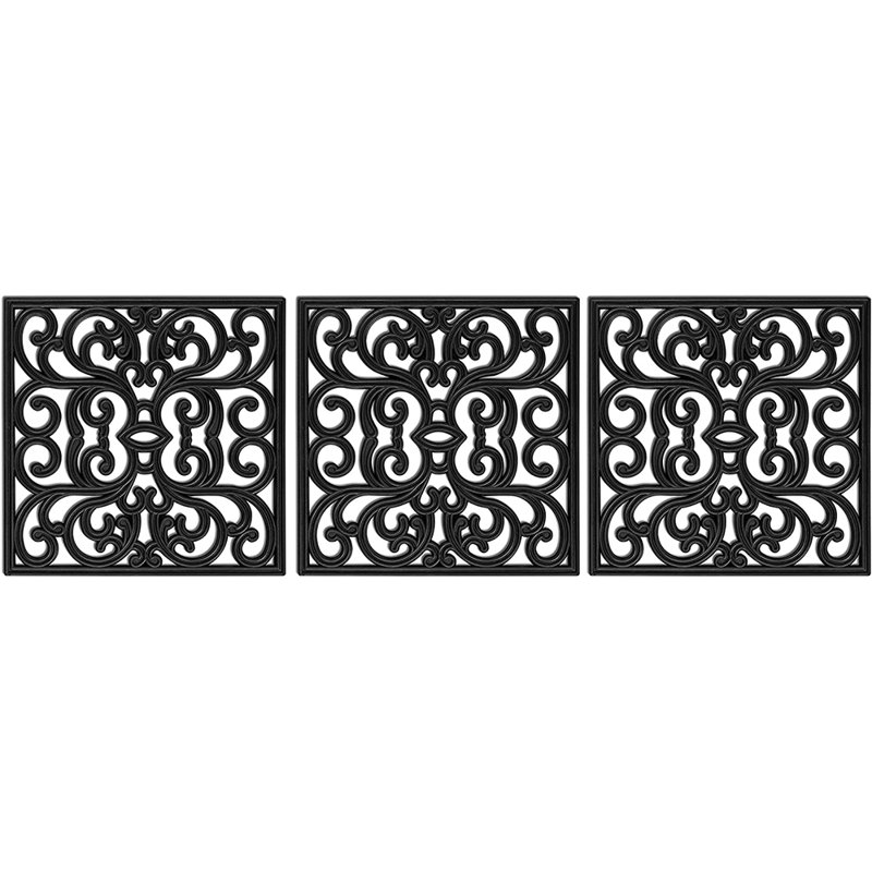 Black Rubber Square Stepping Stones for Garden Pathway