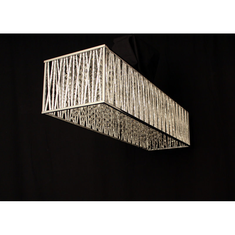 8 - Light Chrome Square/Rectangle Pendant