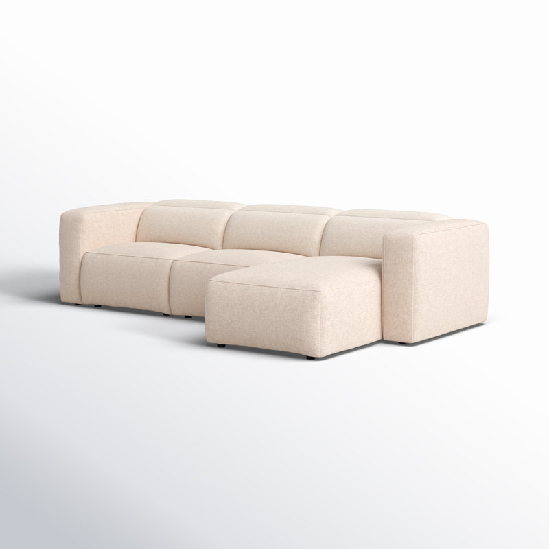 Radley 3 - Piece Upholstered Sectional, Left Hand Facing, Antigo Natural Polyester Blend