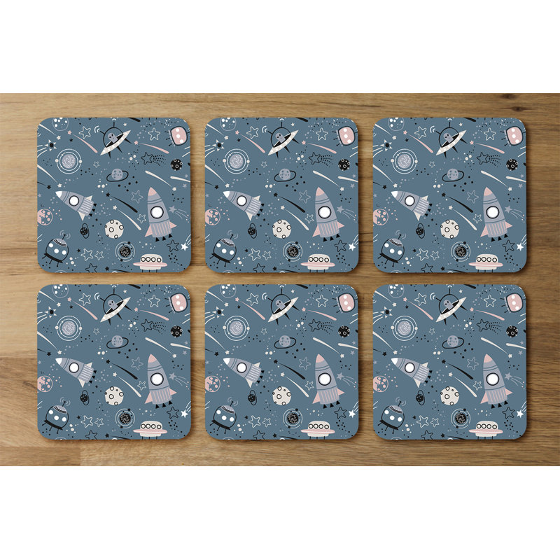 Square 6 Piece Coaster Set