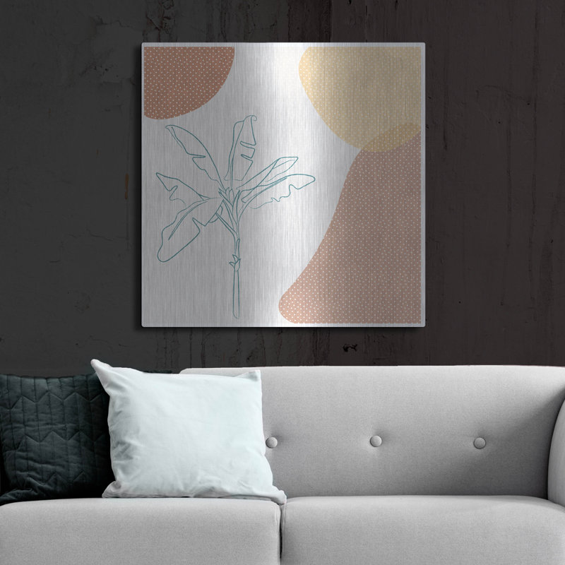 «Abstract Banana Tree» par Sabrina Balbuena, art mural en métal, 12 po x 12 po, H 36 po x l 36 po