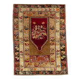 Hand-Knotted High-Quality Red and Beige Area Rug
