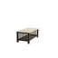 Table basse en faux marbre avec tablette de rangement, brun riche, 47 x 24 x 18, rectangulaire