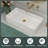 Beslend 24'' White Ceramic Rectangular Vessel Bathroom Sink