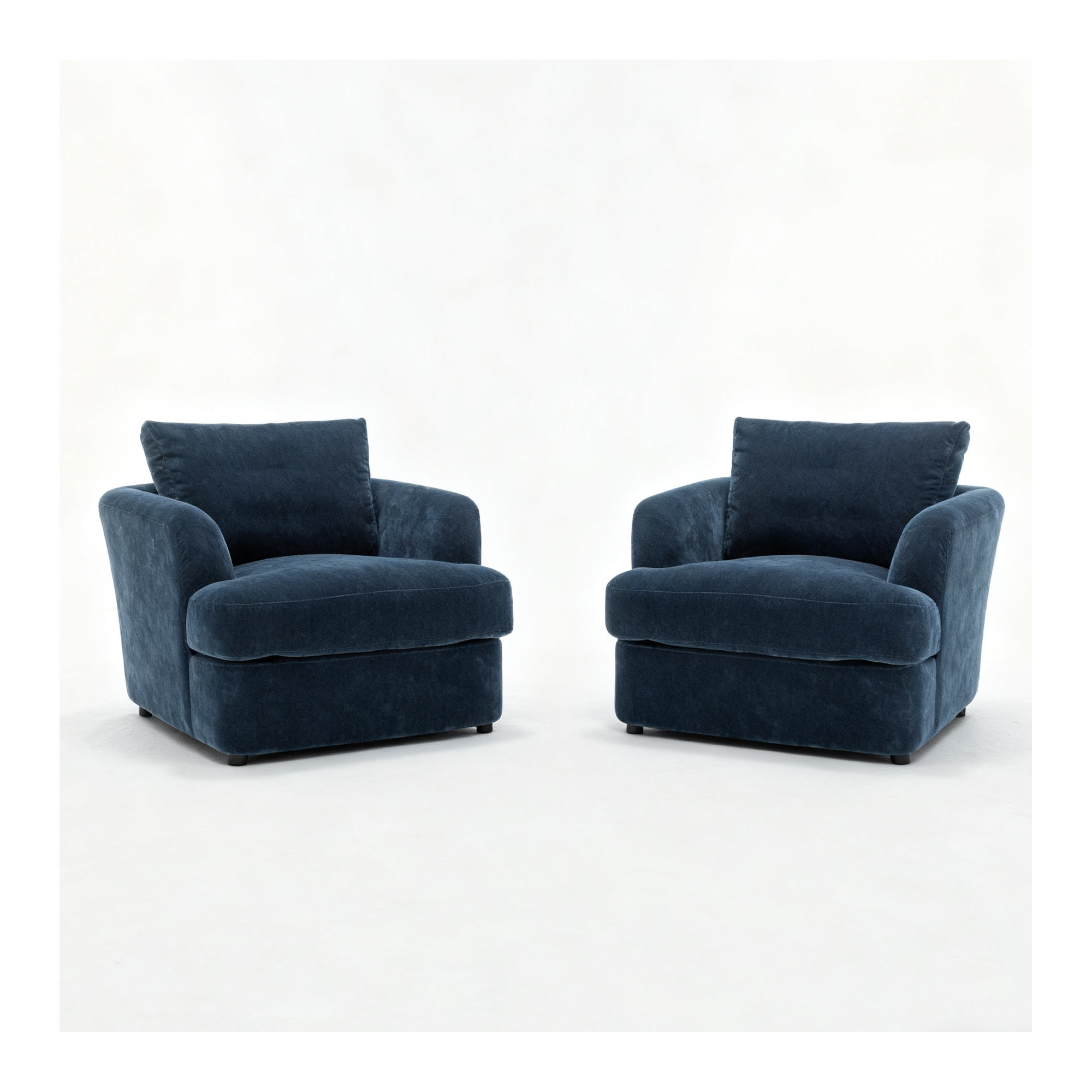 Alameda Velvet Upholstered Armchairs (Set Of 2), Pacific Velvet