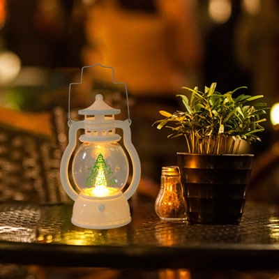 Décoration de Noël lanterne portative à petite lampe à huile