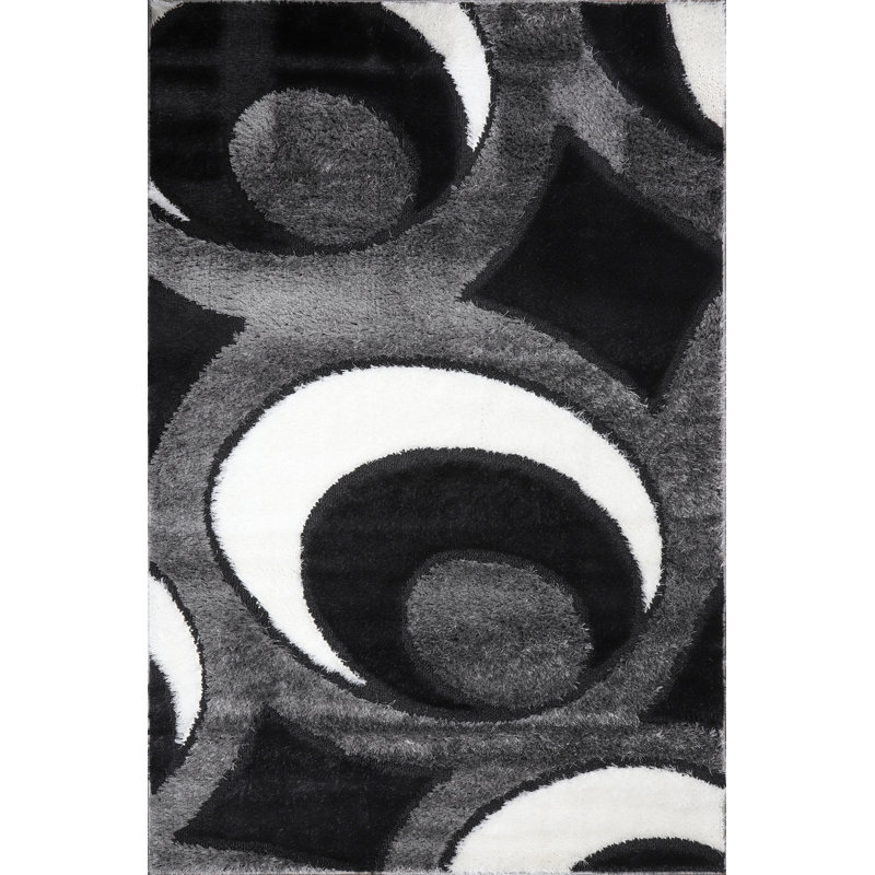 Tapis à poil long gris Allese, Rectangle 4 pi x 6 pi