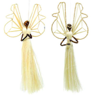 9'' Handmade Fabric Angel Hanging Figurine Ornament