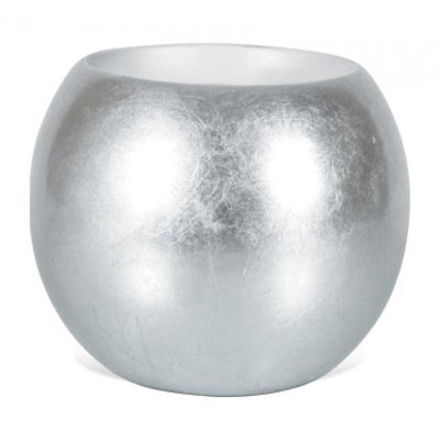 Jardinière ronde en feuille d'argent