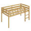 Lit mezzanine bas en bois avec échelle