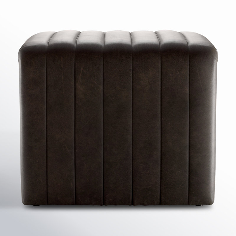 Augustine Ottoman, Deacon Wolf Genuine Leather