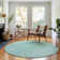 Premium Machine Washable Prisco Aqua Rug