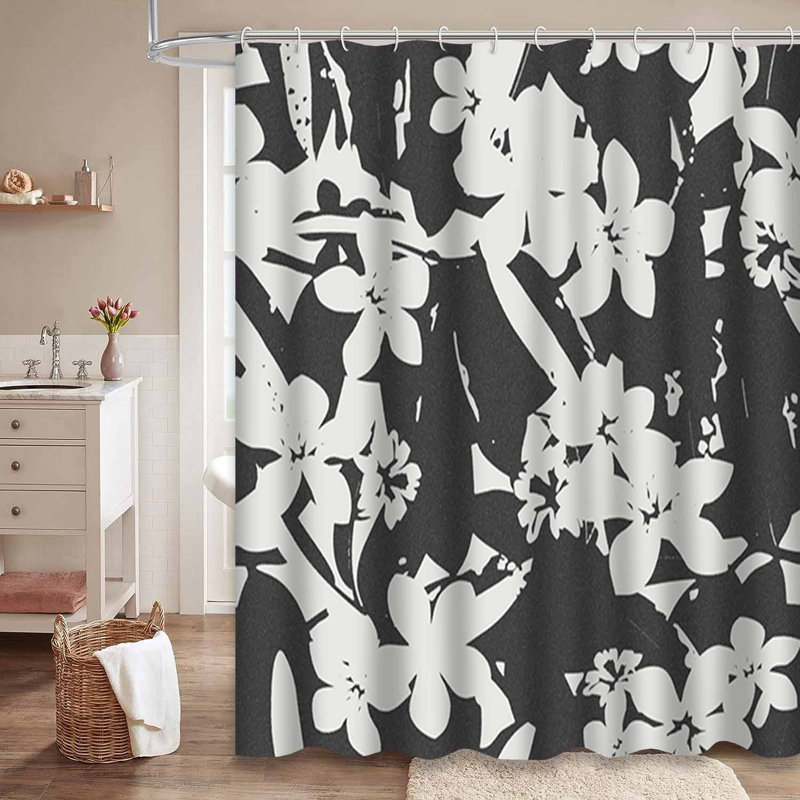 Art floral tropical tropical avec Aloha et belle fleur botanique bleue avec 12 crochets, L 72 po x l 84 po