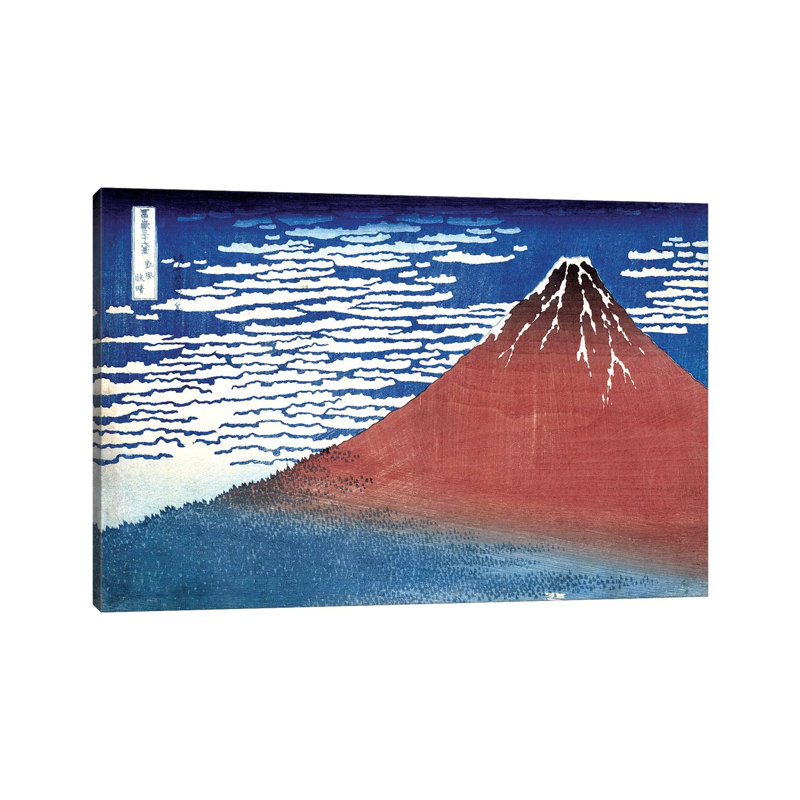 «Fine Wind, Clear Morning (Red Fuji)» vers 1830-32 (musée Claude Monet) - Giclée sur toile tendue avec châssis