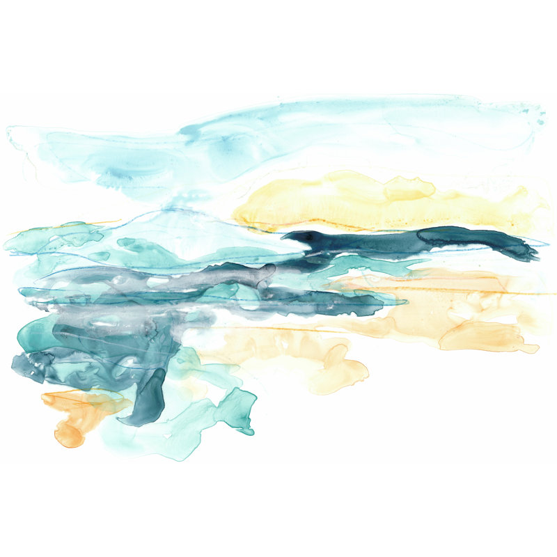 Liquid Lakebed II - Wrapped Canvas Print, 51cm H x 76cm W