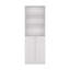 2-Door Bookcase, Modern Storage Unit With Dual Doors And Multi-Tier Shelves -White -Office