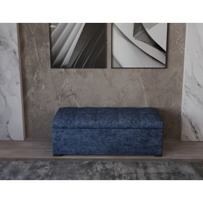 Calma Polyester Upholstered Storage Bench