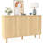 59.74" Modern Walnut Buffet Sideboard Cabinet With Storage