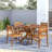 Renaud 4 - Person Wood Patio Dining Set with Round Table