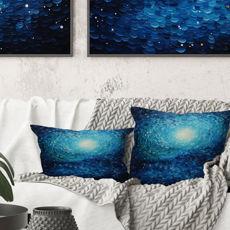 Coussin Pointillism River Majestic - River Mountain