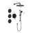 Matte Black Shower With Brass Valve Trim And Options In Sprays-121169458