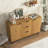 Sideboard Buffet Cabinet With Storage, Wood Coffee Bar Cabinet, 47.2" Kitchen Cabinet With 3 Drawers & 2 Doors, Kitchen Buffet Cabinet Cupboard Natural Wood Color