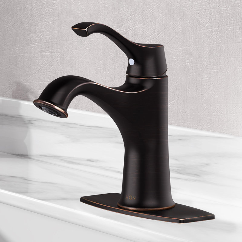 Robinet de salle de bain commercial à un trou, Bronze huilé