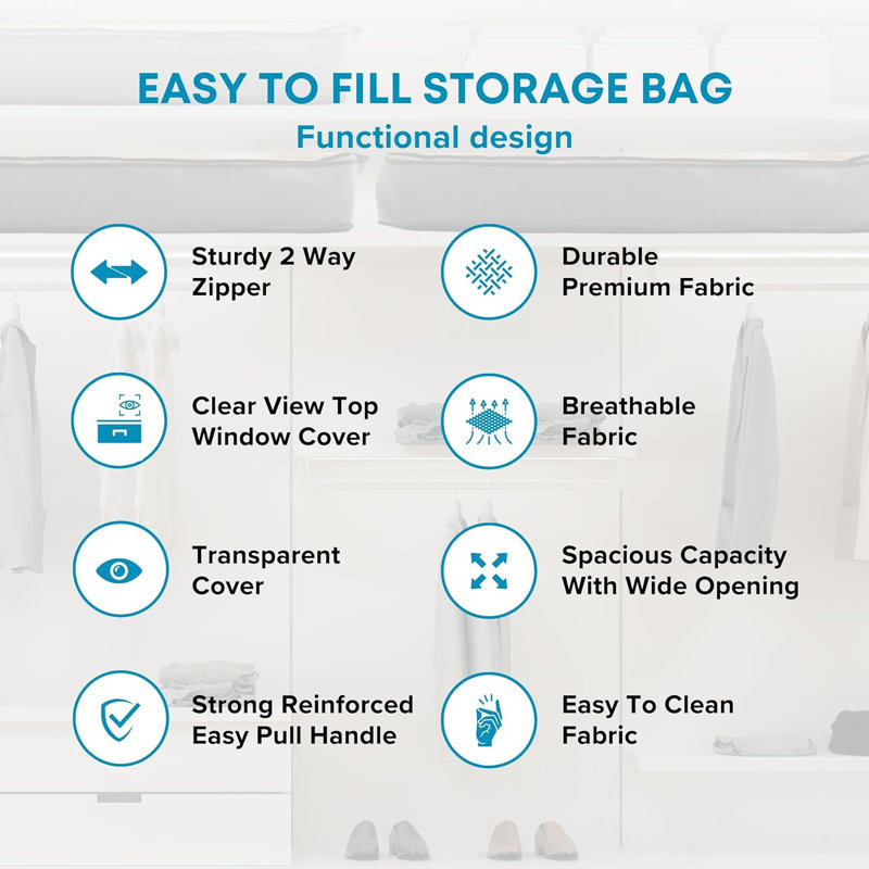 3 grands sacs de rangement sous le lit Smartcube