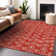 Premium Machine Washable Prisco Red Rug
