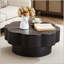Table basse en forme de fleur avec rangement caché-1874021706