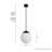 Hepburn 1 - Light Sphere Globe Pendant-86178567-86178569