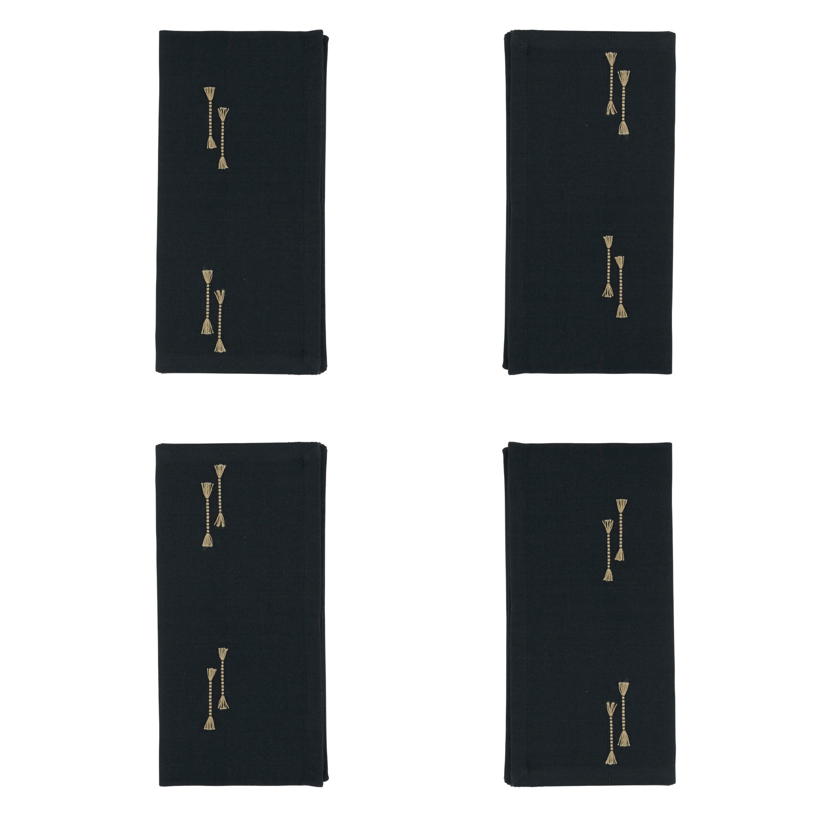 Teranishi Collection Teranishi Cotton Napkin, Black