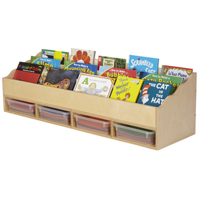 7 Compartment Manufactured Wood Book Display