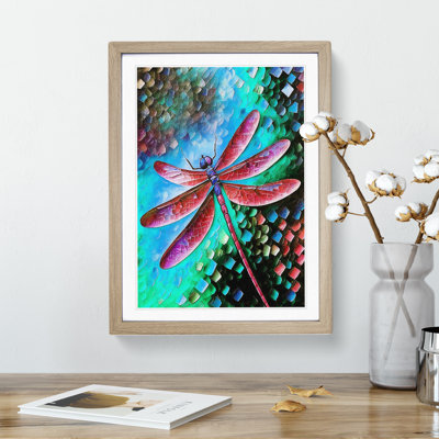 Dragonfly Portrait No.5 1 Piece Single Picture Frame Wall Art