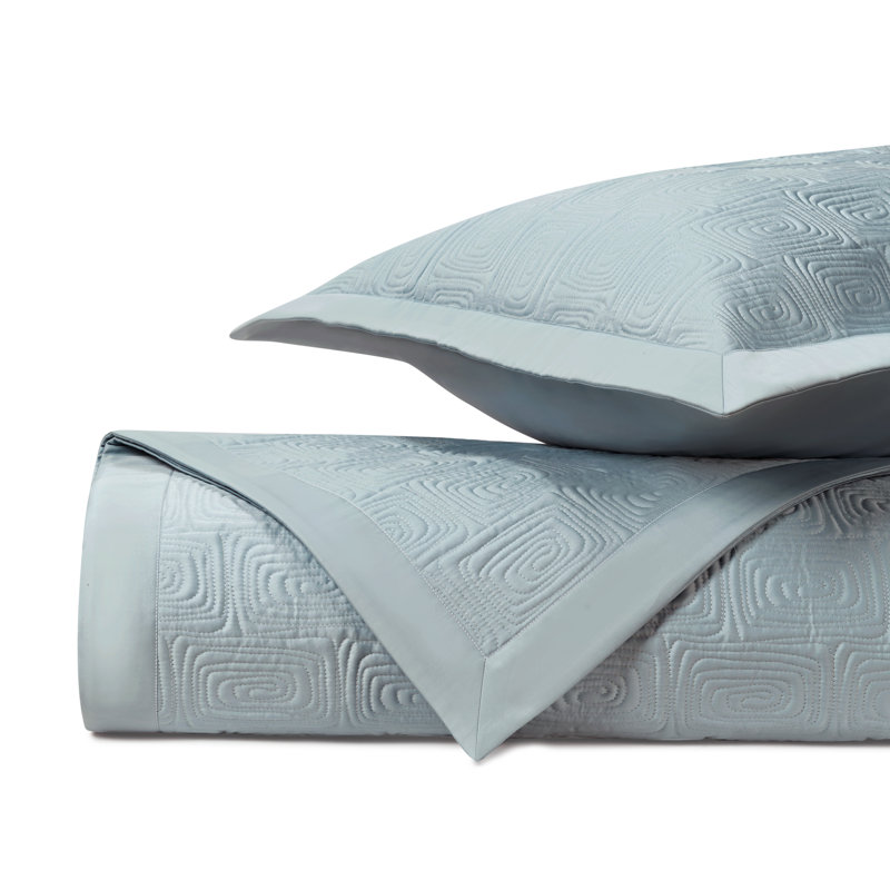 Maze Quilted Sateen Coverlet Set, King Coverlet + 2 King Shams, Sion