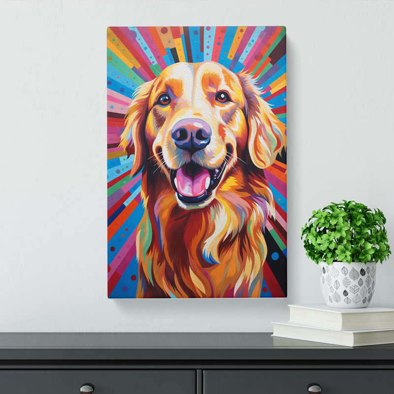 Golden Retriever Op No.3 - Print, 50cm H x 35cm W x 3cm D