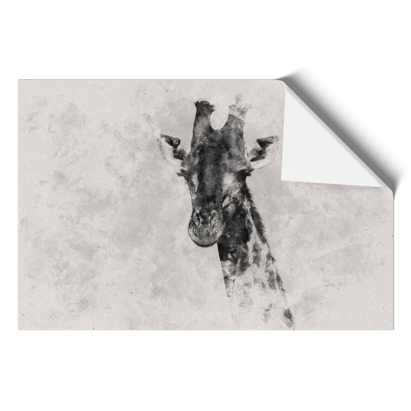 Giraffe Watercolour - Frameless Print, 21cm H x 30cm W x 0.1cm D