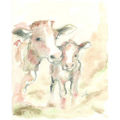 Awbree Cow and Calf - Impression sur toile tendue