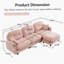 Canapé modulaire en L modulaire avec repose-pieds, tissu chenille de qualité supérieure, dossier capitonné, conception ergonomique pour une installation facile dans divers espaces-912117900