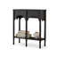 Console rectangulaire noire en bois manufacturé-1246300650