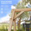 Portique de balancelle avec structure en A et support en bois avec barres renforcées